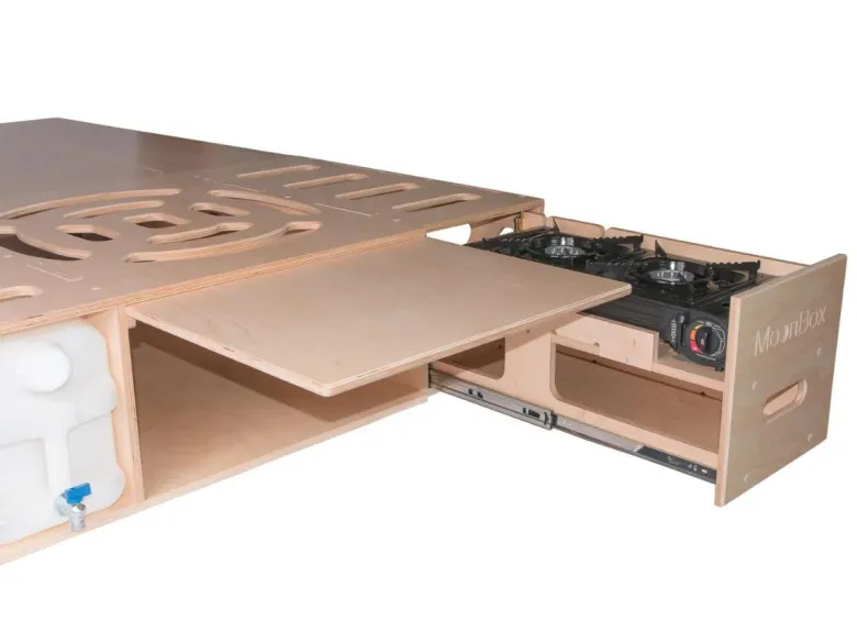 Moonbox 119 cm Speciale Editie Bus campingbox met tafel