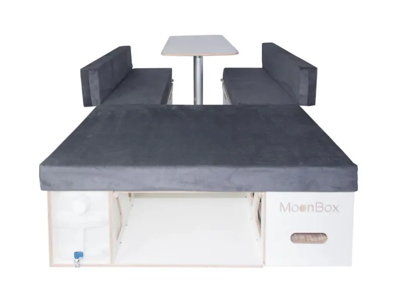 Moonbox 119 cm witte Bus campingbox met tafel