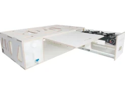 Moonbox 119 cm witte Bus campingbox met tafel