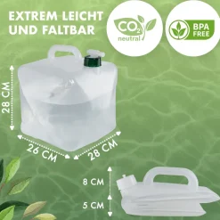 Naturbummler 10 liter set van 4 opvouwbare jerrycans