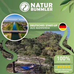 Naturbummler 300 x 170 hangmat met boombeschermingsmatten - blue