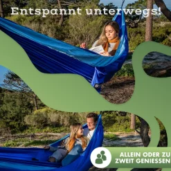 Naturbummler 300 x 170 hangmat met boombeschermingsmatten - blue