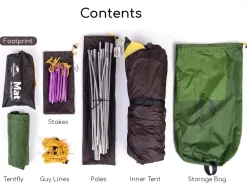Naturehike Cloud Peak 2-persoons backpacktent - Green