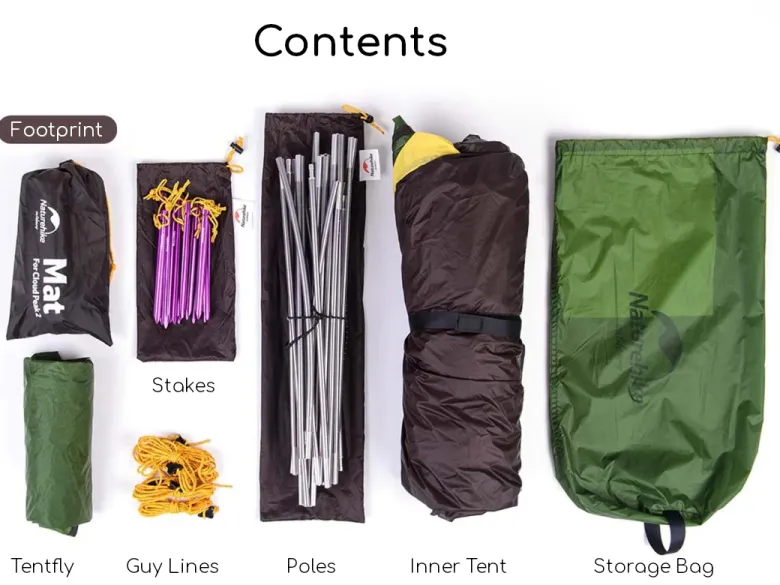 Naturehike Cloud Peak 2-persoons backpacktent - Green