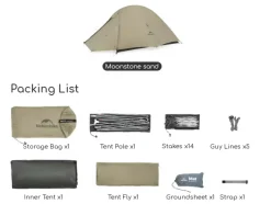 Naturehike Cloud Up 2 PRO tent - Brown
