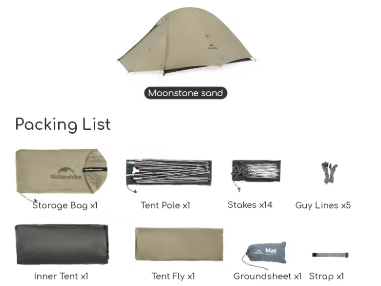 Naturehike Cloud Up 2 PRO tent - Brown