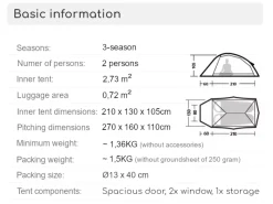 Naturehike Cloud Up 2 PRO tent - Brown