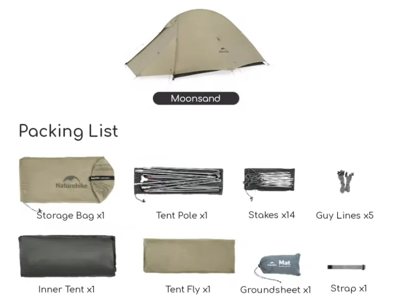 Naturehike Cloud Up 1 PRO tent - Brown