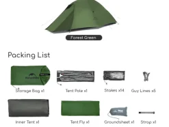 Naturehike Cloud Up 1 PRO tent - Green