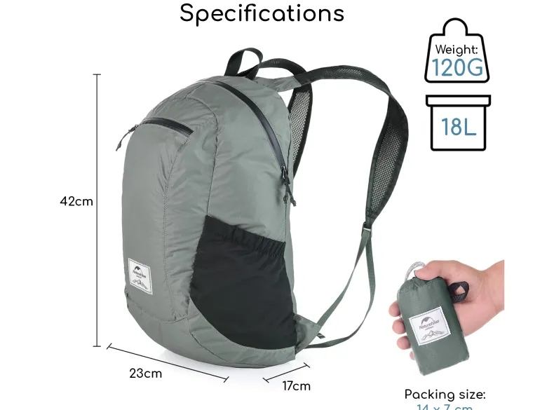 Naturehike 18 liter dagrugzak - Grey