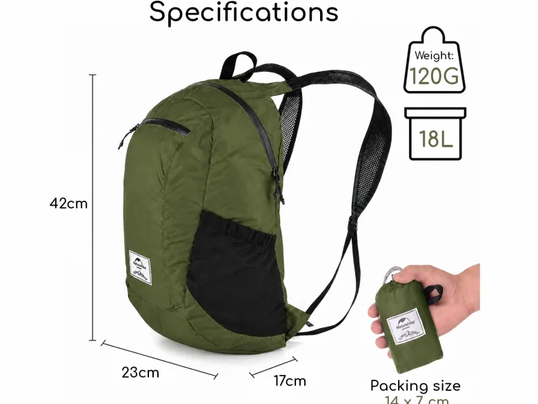 Naturehike 18 liter dagrugzak - Green