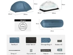 Naturehike Mongar 3 Base koepeltent - Blue