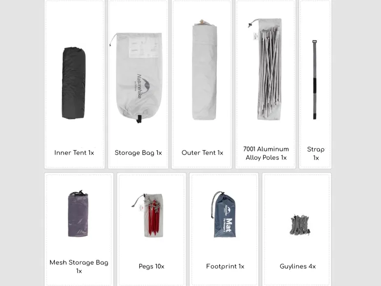 Naturehike Mongar 2 koepeltent - White