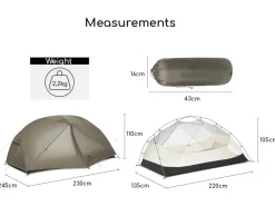 Naturehike Mongar 2 PRO tent - Brown