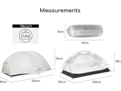 Naturehike Mongar 2 PRO tent - Grey