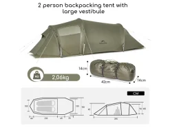 Naturehike Opalus 2 UL tent - Olive Green