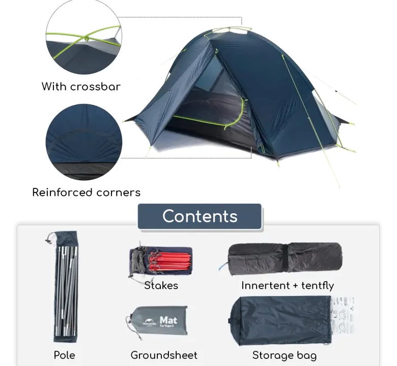 Naturehike Tagar 2-persoons tent - Blue