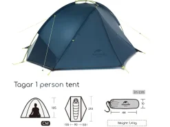 Naturehike Tagar 1-persoons tent - Blue