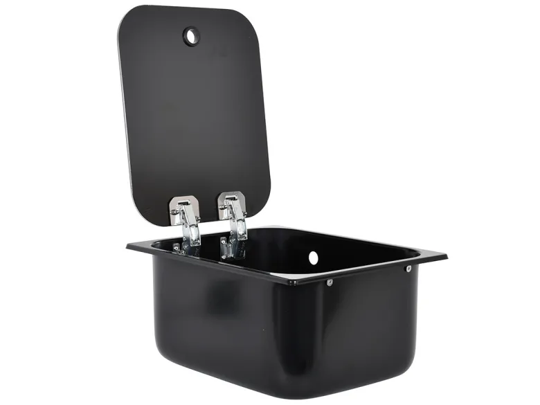 NavyLoad 32 x 26 cm wasbak met glasplaat - black