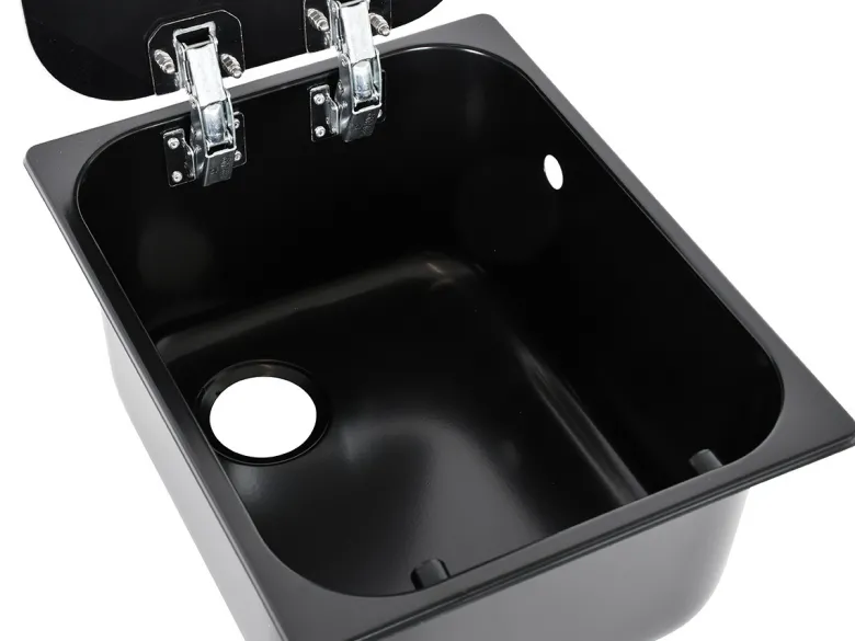 NavyLoad 32 x 26 cm wasbak met glasplaat - black