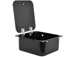 NavyLoad 35 x 32 cm wasbak met glasplaat - black
