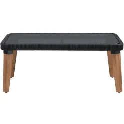 Neapel gevlochten zwarte loungeset