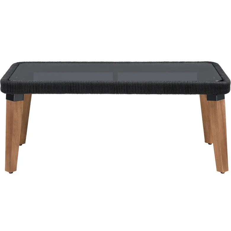 Neapel gevlochten zwarte loungeset