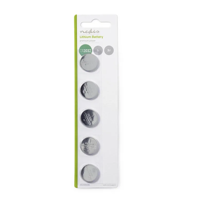 Nedis CR2032 Lithium-Knoopcelbatterij - Set van 5