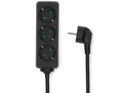 Nedis ESOC315F1BK 3-weg stekkerdoos - 1,5 meter