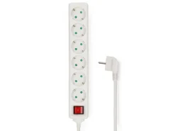 Nedis ESOC650F2WT 6-weg stekkerdoos - 5 meter