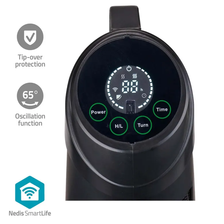 Nedis htpa21bkw smartlife patio verwarmer - zwart