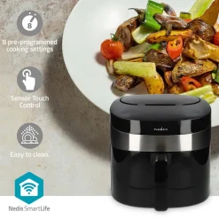 Nedis kaaf180bkw smartlife heteluchtfriteuse - zwart