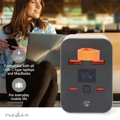 Nedis PBKPD100W25BK powerbank - 30000 mAh