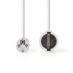 Nedis pexc105fwt stroomverlengkabel - wit