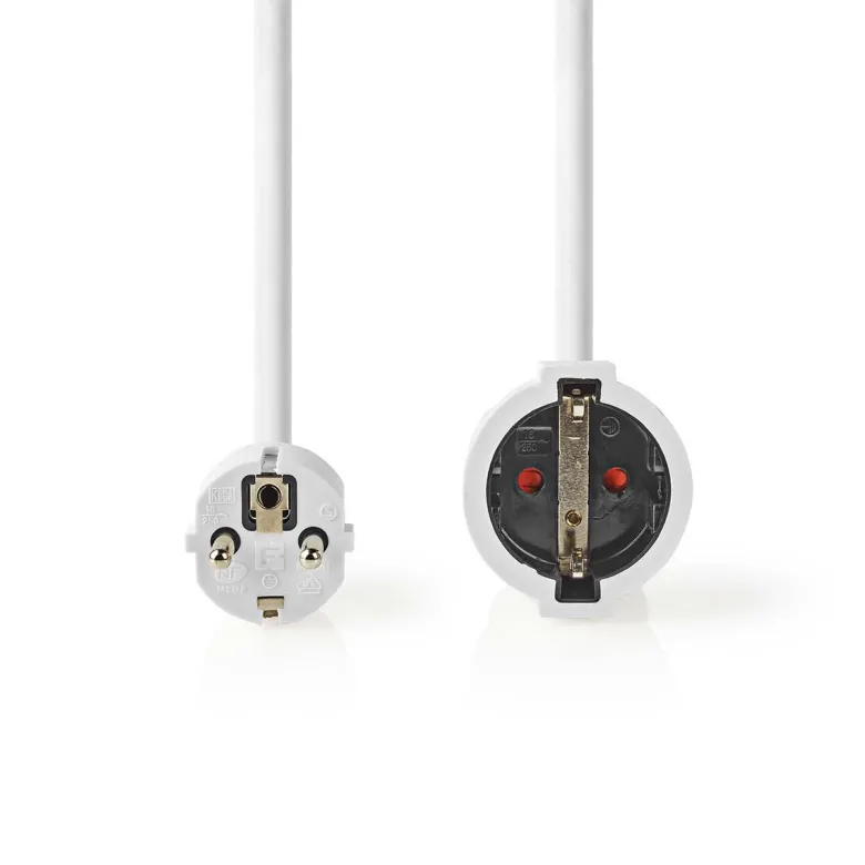Nedis pexc105fwt stroomverlengkabel - wit