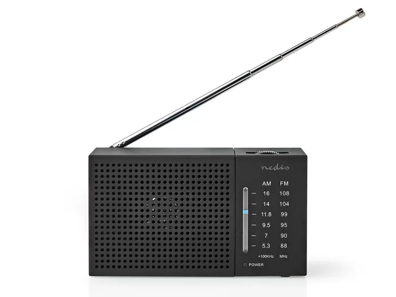 Nedis rdfm1200bk fm-radio - zwart