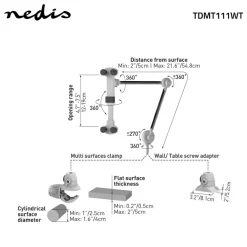 Nedis TDMT111WT Tablet Standaard