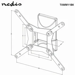 Nedis TVWM11BK Draai- en Kantelbare TV-Muurbeugel - 10-32 inch