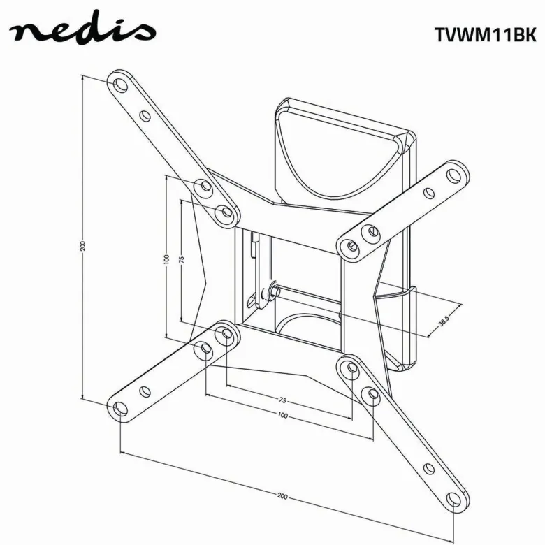 Nedis TVWM11BK Draai- en Kantelbare TV-Muurbeugel - 10-32 inch