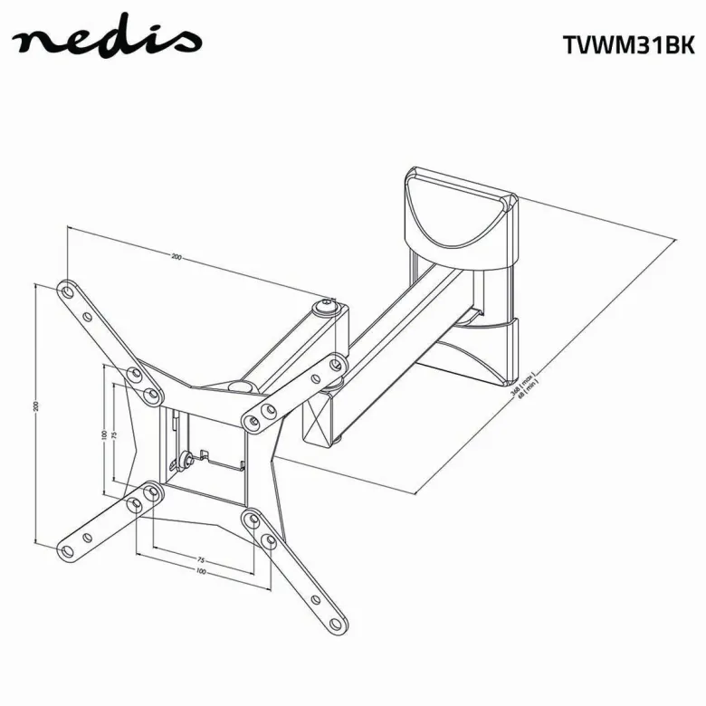Nedis TVWM31BK TV-Muurbeugel - 10-32 inch