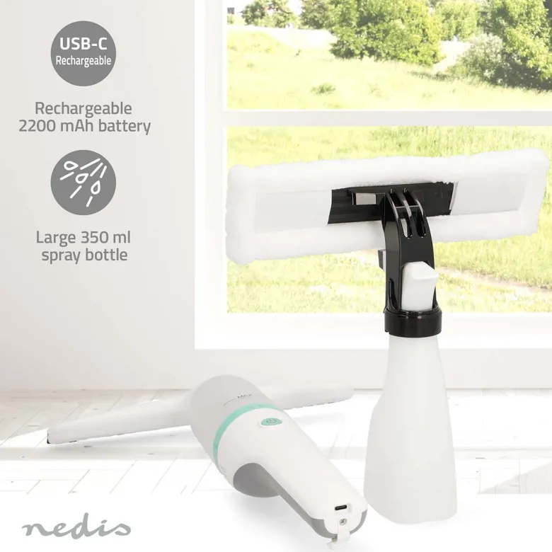 Nedis VCWI230WT Electrische Ruitenreiniger - Wit