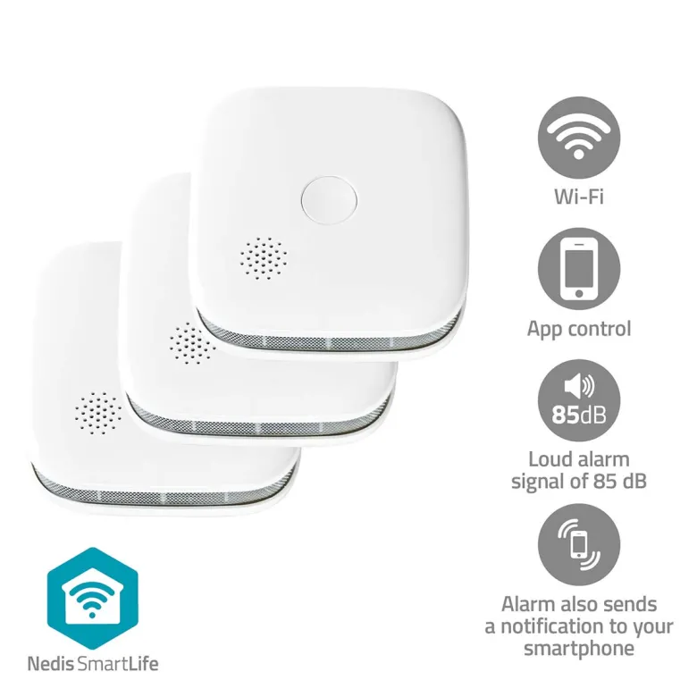 Nedis WIFIDS21WT3 SmartLife Rookmelder - Wit