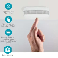 Nedis WIFIDS21WT3 SmartLife Rookmelder - Wit