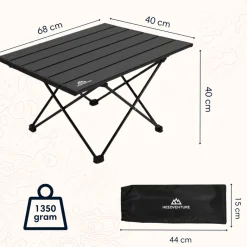 Needventure inklapbare kampeertafel - 68 x 40 cm