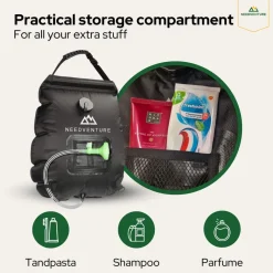 needventure® 20 Liter kampeerdouche - Black