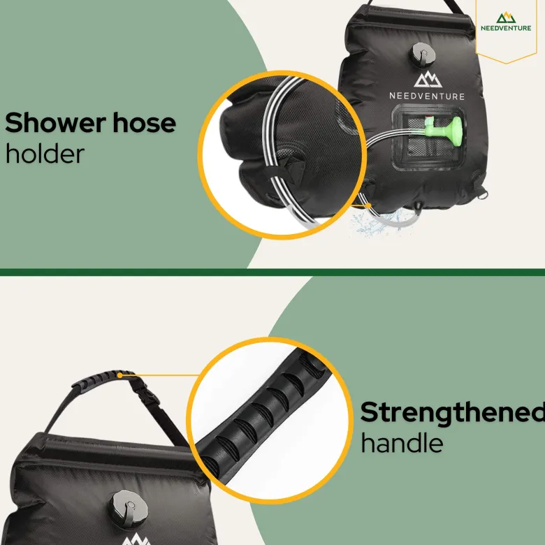 needventure® 20 Liter kampeerdouche - Black