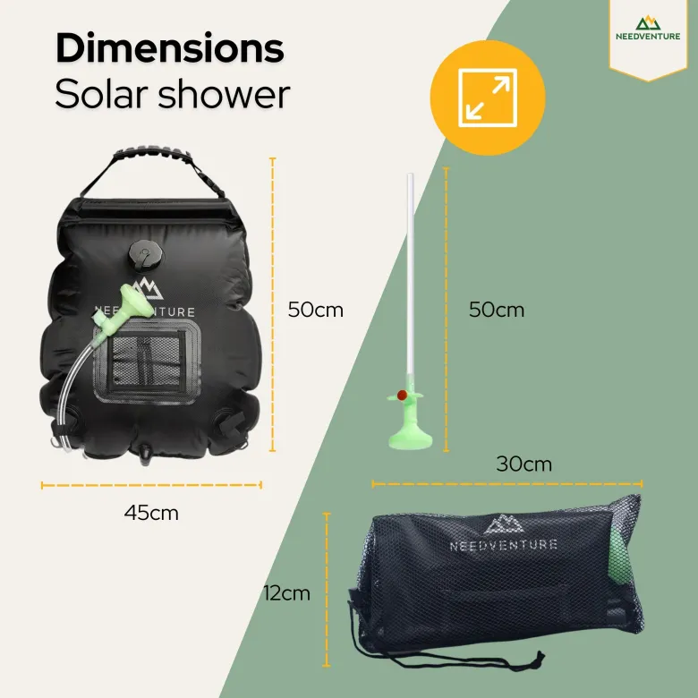 needventure® 20 Liter kampeerdouche - Black
