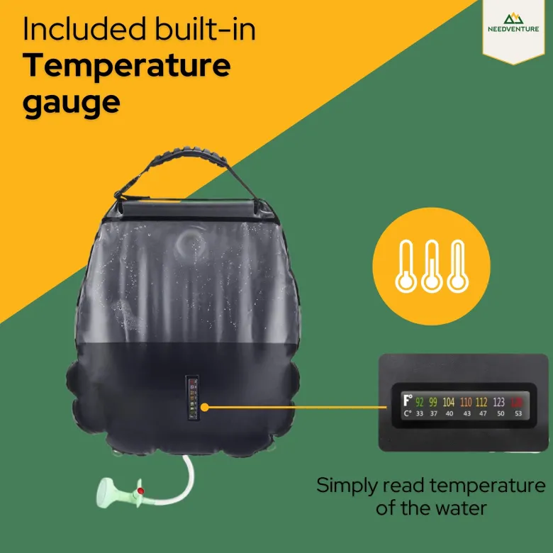 needventure® 20 Liter kampeerdouche - Black