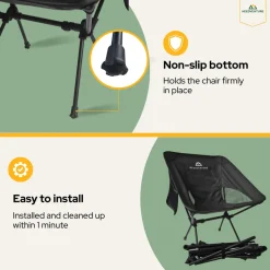 Needventure opvouwbare kampeerstoel - Black