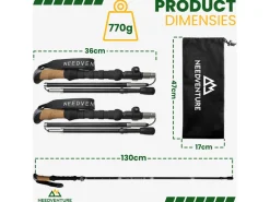 Needventure opvouwbare Nordic Walking stokken